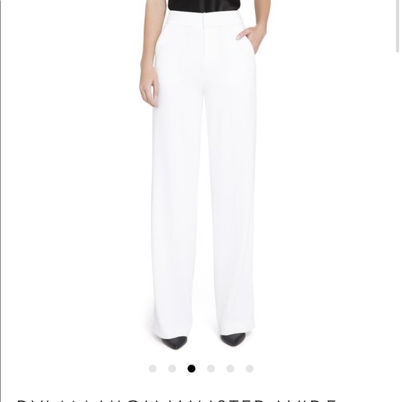 Alice + Olivia Pants - Alice&Olivia white cotton wid leg trousers- pants, size 6